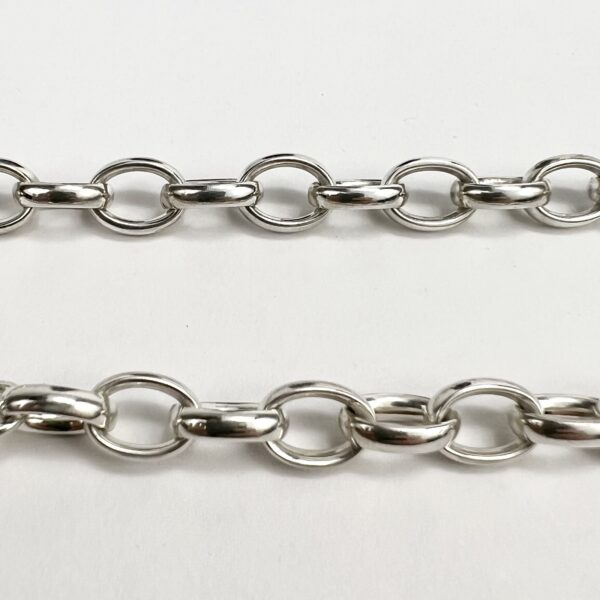 925 Silver Rolo Chain Link Necklace 20.5'' - Image 4