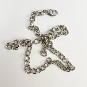 925 Silver Rolo Chain Link Necklace 20.5''