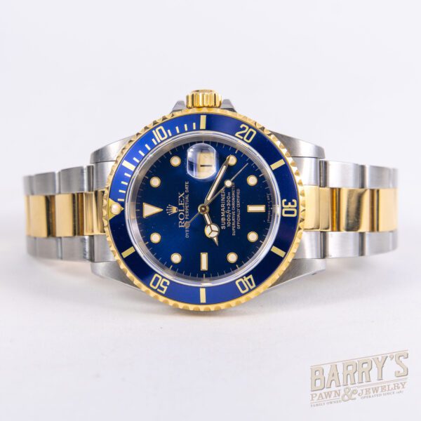 Rolex Two Tone Sub Submariner 16613 U Serial 1997 Blue Dial Watch - Image 3