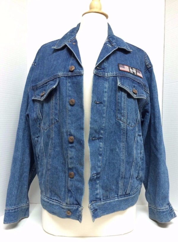 Rolling Stones Vintage 1989 Steel Wheels Tour Denim Jacket Adult Large - Image 3
