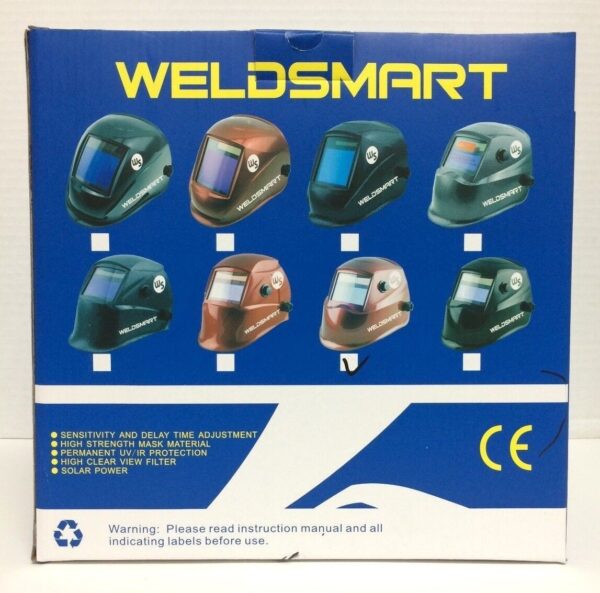 Weldsmart Auto-Darkening Welding Helmet (Red) - Image 3
