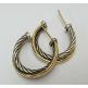David-Yurman-925-Sterling-Silver-18k-Yellow-Gold-Crossover-Cable-Hoop-Earrings-183433893539-3