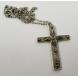925-Sterling-Silver-Marcasite-Cross-Crucifix-Open-Granulated-Necklace-Pendant-184449063206-2