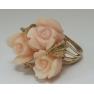 14k-Yellow-Gold-Salmon-Pink-Coral-3-Rose-Flower-Floral-Ring-173482347363-2