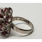 Vintage-18k-White-Gold-Ruby-Diamond-Flower-Floral-Dome-Cluster-Cocktail-Ring-183817641432-8