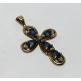 10k-Yellow-Gold-105ctw-Sapphire-Diamond-Cross-Religious-Crucifix-Charm-Pendant-184219144519-2