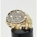 14k-Two-Tone-Yellow-White-Gold-Diamond-Oval-Signet-Nugget-Ring-Mens-Unisex-174259022785-3