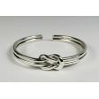 Avery-925-Sterling-Silver-Bangle-Cuff-Small-Lovers-Knot-Bracelet-55-184460336094-2