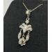 Vintage-14k-White-Gold-Girandole-Marquise-Diamond-Floral-Charm-Pendant-Necklace-173975370768-2