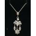 Vintage-14k-White-Gold-Girandole-Marquise-Diamond-Floral-Charm-Pendant-Necklace-173975370768-3