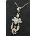 Vintage-14k-White-Gold-Girandole-Marquise-Diamond-Floral-Charm-Pendant-Necklace-173975370768-6