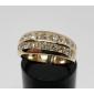 14k-Yellow-Gold-90ctw-FG-SI-Channel-Set-Cluster-Diamond-Mens-Unisex-Pinky-Ring-184339896641-2