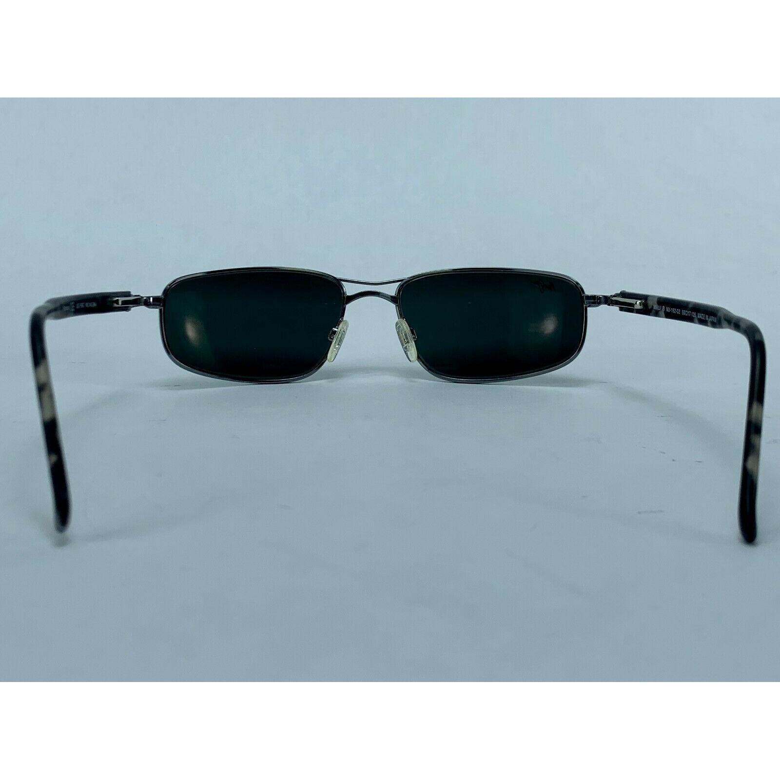 Maui Jim Kahuna MJ 162-02 Rectangle Gunmetal Polarized Sunglasses Green Lenses