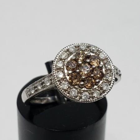 10k-White-Gold-54ctw-Natural-White-and-Brown-Champagne-Diamond-Cluster-Ring-184224799652