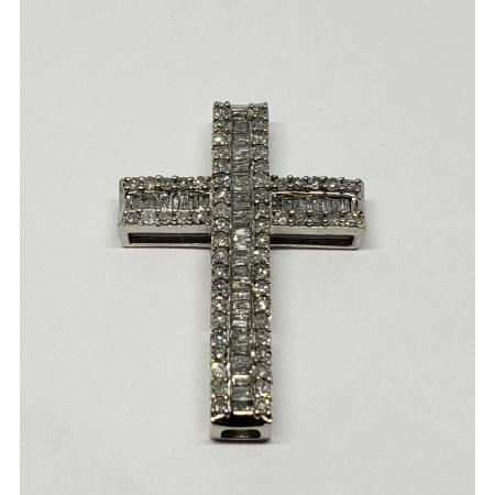 10k-White-Gold-160ctw-Diamond-Cross-Religious-Crucifix-Slider-Charm-Pendant-184007710936