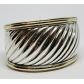 David-Yurman-925-Silver-18k-Gold-Thoroughbred-Cable-Wide-Bangle-Cuff-Bracelet-183787893971-2