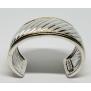 David-Yurman-925-Silver-18k-Gold-Thoroughbred-Cable-Wide-Bangle-Cuff-Bracelet-183787893971-8