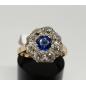 Vintage-14k-Two-Tone-Yellow-White-Gold-Blue-Sapphire-Diamond-Halo-Ring-193ctw-184008910431-4