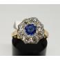 Vintage-14k-Two-Tone-Yellow-White-Gold-Blue-Sapphire-Diamond-Halo-Ring-193ctw-184008910431-2