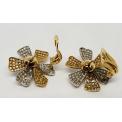 Vintage-18k-Two-Tone-White-Yellow-Gold-Flower-Pave-Diamond-Floral-Earrings-183788027974-11