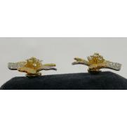 Vintage-18k-Two-Tone-White-Yellow-Gold-Flower-Pave-Diamond-Floral-Earrings-183788027974-10