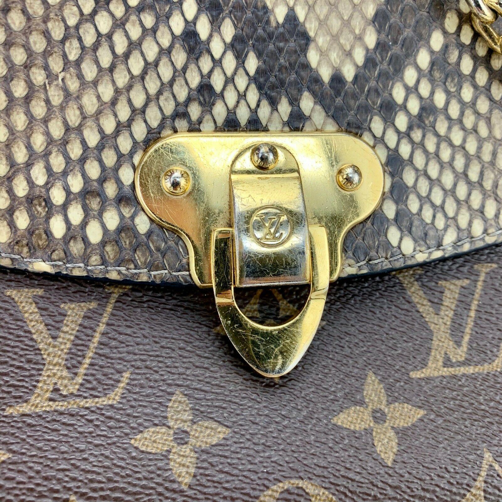Louis Vuitton St Saint Placide Monogram Python Bag Purse N90234