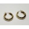 14k-Yellow-Gold-Hoop-Drop-Dangle-Textured-Engraved-X-Etched-Earrings-1-184419632253-2
