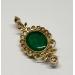 Vintage-18k-Two-Tone-Yellow-White-Gold-7ct-Emerald-Diamond-Charm-Drop-Pendant-174078183486-7