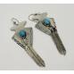 925-Sterling-Silver-Arrow-Head-Turquoise-Feather-Hook-Drop-Dangle-Earrings-184468731704-2