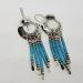 925-Sterling-Silver-Turquoise-Bead-Hanging-Tassel-Hook-Drop-Dangle-Earrings-TK-174458544739-2