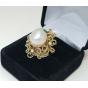 Vintage-14k-Yellow-Gold-Baroque-Pearl-Diamond-Ring-173188067501-2