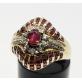 18k-Yellow-Gold-204ctw-Natural-Ruby-Diamond-Cluster-Ring-Unique-174238957387-3