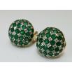 18k-Two-Tone-Gold-Emerald-Diamond-566ctw-Circle-Button-Dome-Checkered-Earrings-183414458948-3