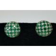18k-Two-Tone-Gold-Emerald-Diamond-566ctw-Circle-Button-Dome-Checkered-Earrings-183414458948-5