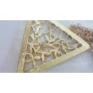 Vintage-Triangle-Vine-Flower-Enamel-Pendant-Charm-Necklace-Gold-Crown-Inc-NOS-182410668788-2