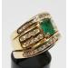 18k-14k-Yellow-Gold-Emerald-Diamond-Cluster-Wavy-Wave-Curved-Band-Ring-Estate-184432911515-2