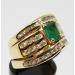 18k-14k-Yellow-Gold-Emerald-Diamond-Cluster-Wavy-Wave-Curved-Band-Ring-Estate-184432911515-4