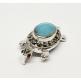 925-Sterling-Silver-Synthetic-Turquoise-Marcasite-Turtle-Slider-Charm-Pendant-174306780268-2