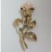 Vintage-14k-Yellow-Gold-Peach-Coral-Brooch-Rose-Flower-Pin-182517066158-5