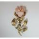 Vintage-14k-Yellow-Gold-Peach-Coral-Brooch-Rose-Flower-Pin-182517066158-3