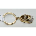 14k-Yellow-Gold-Diamond-Sandal-Shoe-Pendant-Charm-Key-Chain-Ring-TruBrite-173353662084-4