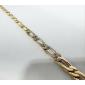 18k-Yellow-Gold-81ctw-GVS-Diamond-Figaro-Link-Solid-Ladies-Necklace-8mm-15-12-184393462501-5