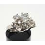 Vintage-18k-White-Gold-98ctw-Round-Baguette-Diamond-Cluster-Scroll-Curved-Ring-184283273191-2