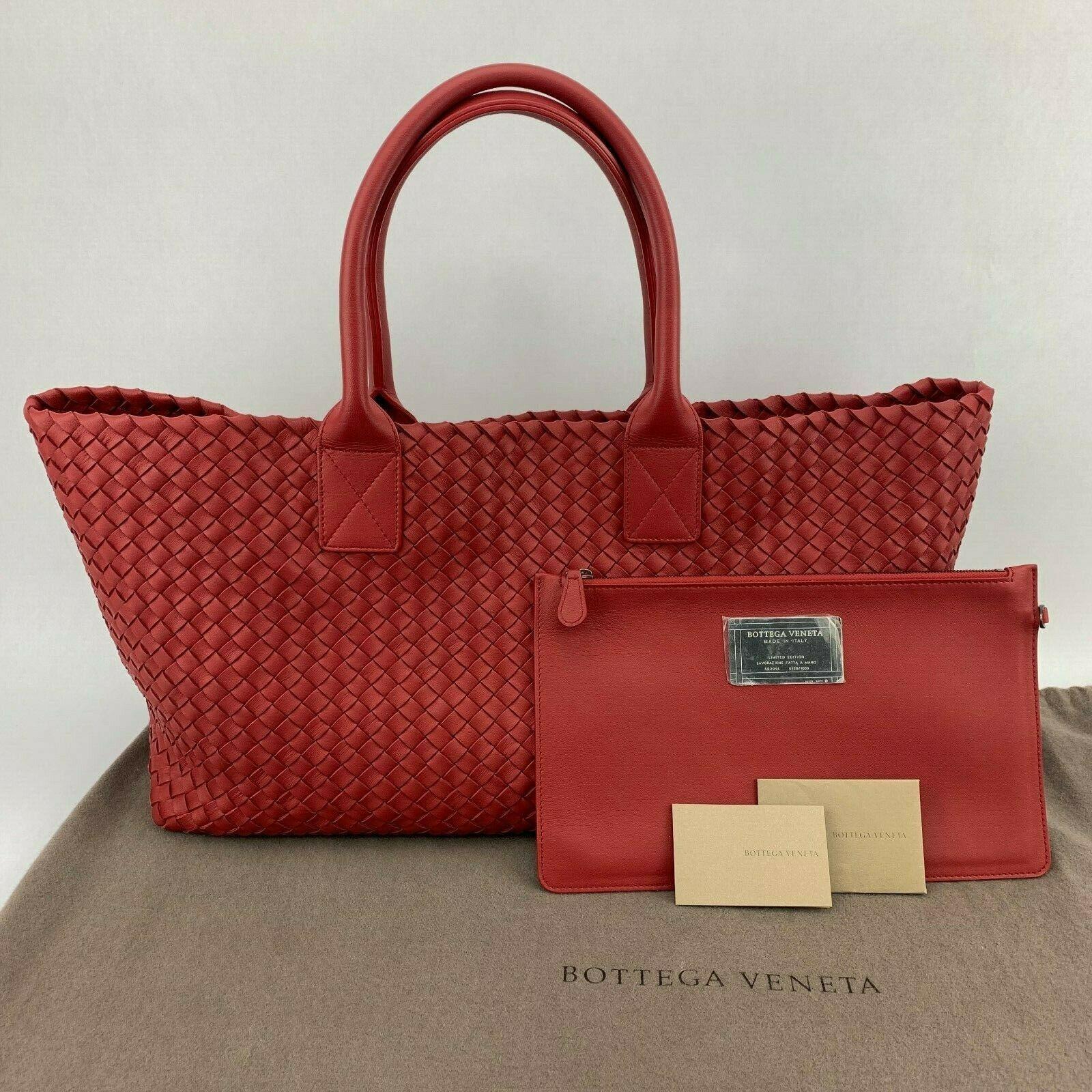 Bottega Veneta Cabat Intrecciato Nappa Tote Bag Poppy Red - Retail ...