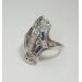 Art-Deco-Platinum-Diamond-Sapphire-Filigree-Ring-173359625886-3