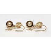 14k-Yellow-Gold-Double-Pearl-Drop-Down-Dangle-Hanging-Hook-Earrings-1-184288295936-4