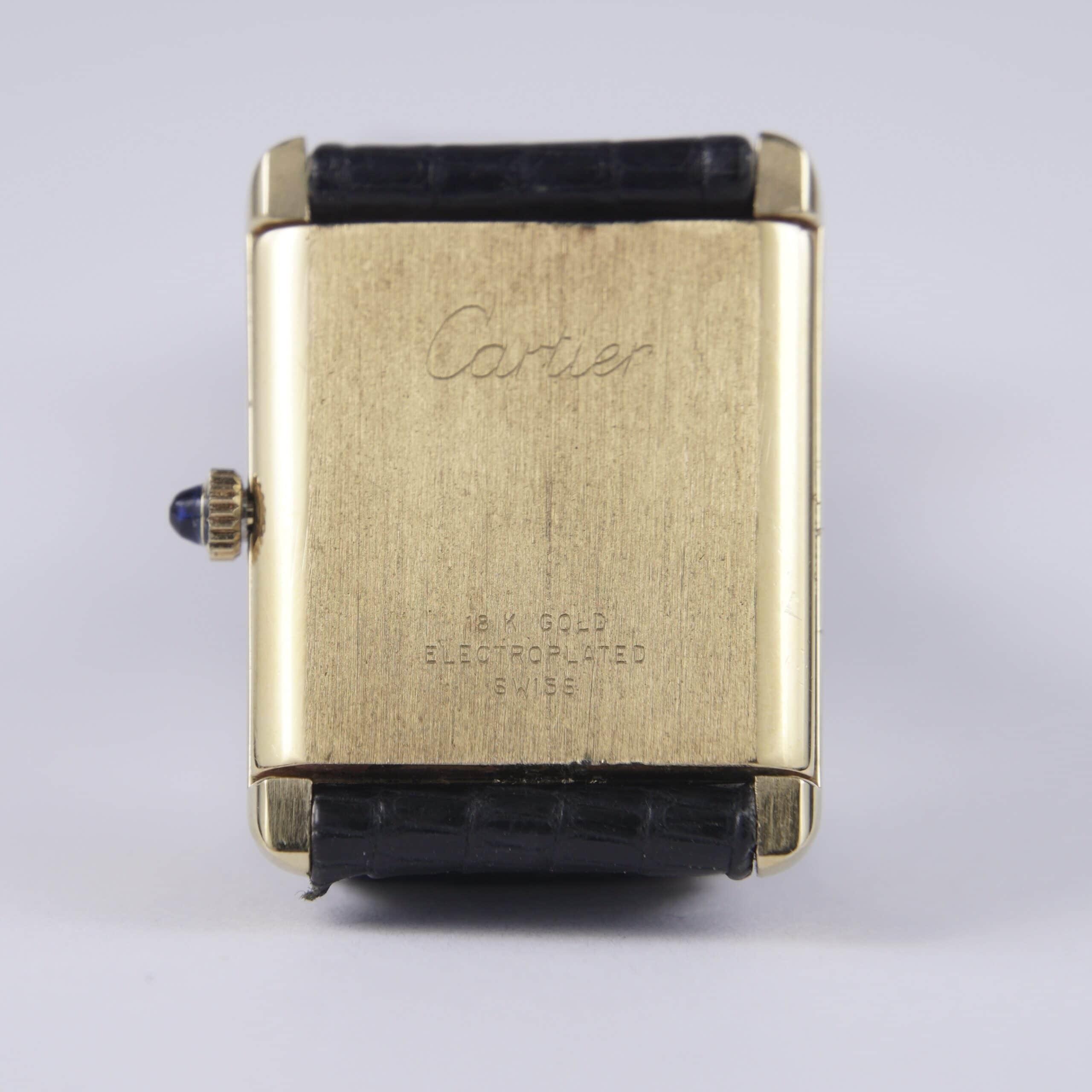 Cartier Tank 551-2105 6312 18k Gold Electroplated 23mm Mid-Sized ...
