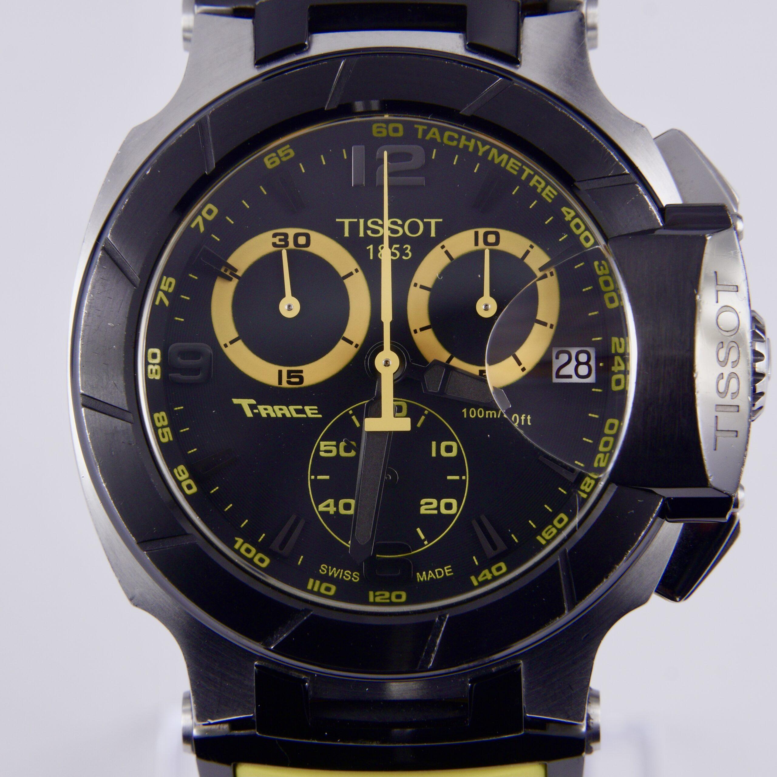 Tissot T Race T048417a Chronograph Yellow Band Watch Barry S Pawn And Jewelry