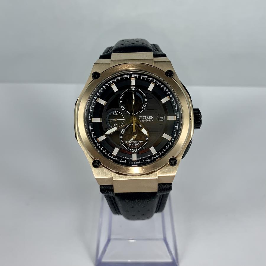 Citizen Eco-Drive Gold Tone Chronograph Watch B612-S078211 | Barry's ...