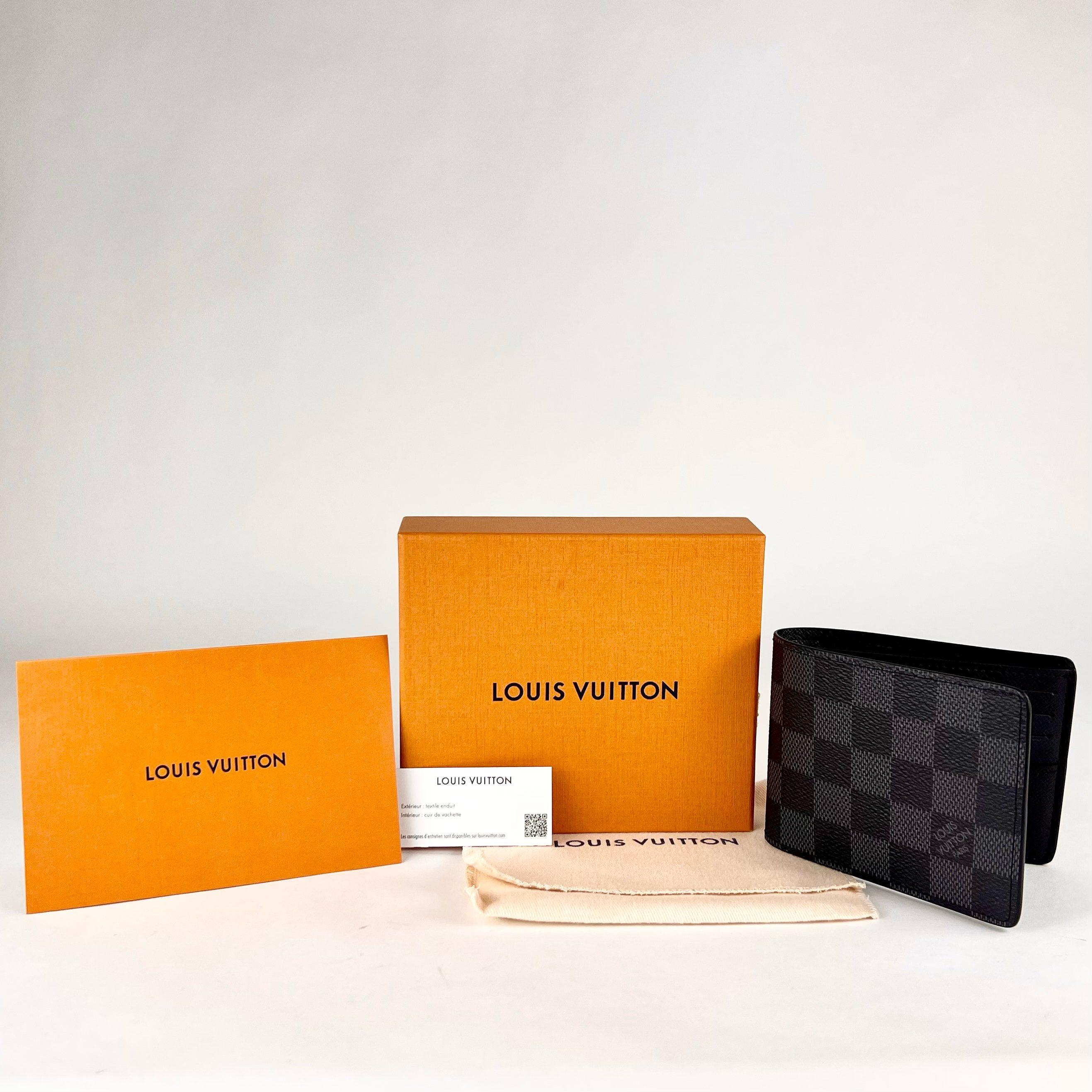 Louis Vuitton Men's Slender Wallet Damier Graphite Canvas for Sale